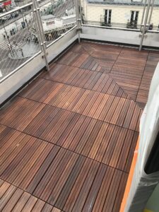 Ignifugation d'une terrasse en bois extérieure d'un hôtel à Paris