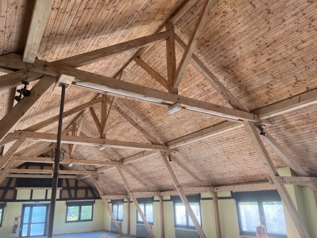 Traitement ignifuge d'un plafond en sous face à la commune de laubach alsace